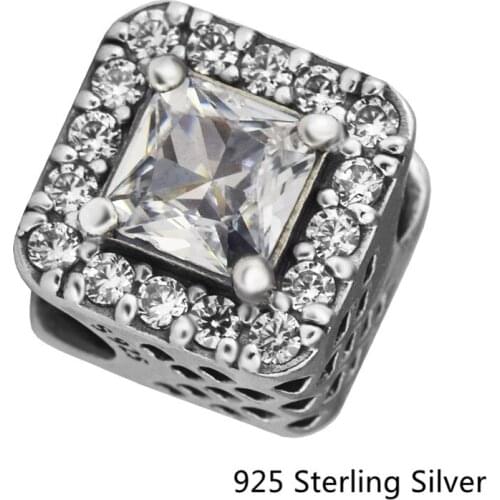 CKK 925 Sterling Silver Fashion Jewelry Geometric Radiance Charms Beads Fits For Original Bracelets & Bangle