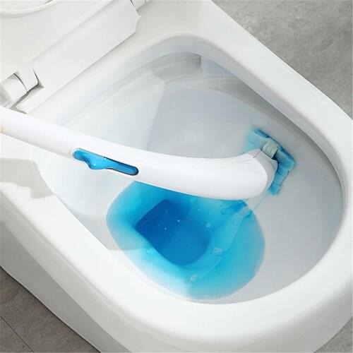 Dolphin Toilet Brush Household Disposable Toilet Brush With Detergent Long Handle Cleaning Brush Clip Type Replacement Core Set