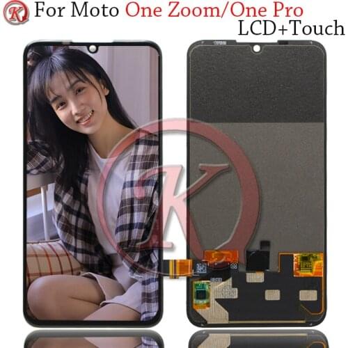 6.39'' Display For Motorola Moto One Zoom LCD XT2010 XT2010-1 Display Touch+Screen Glass Digitizer Assembly One Zoom LCD