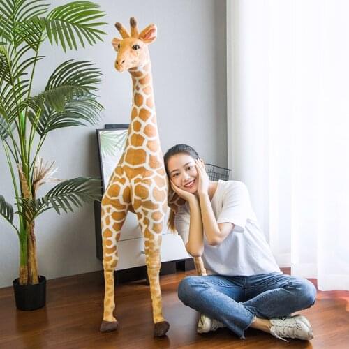 Quality Simulation Animal Giraffe Plush Toy Dolls Photography Props Childrens Birthday Gifts Living Room Showroom Decoration