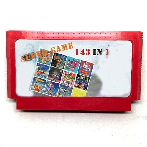 143 in 1 60 Pin Cartridge for 8 Bit Video Game Console with Earthbound Fantasy 1 2 3 Mega Man Series little Samson