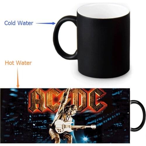 AC&DC Mug 350ml/12oz Magic Coffee Mugs Novelty Heat Changing Color Transforming Tea Mugs