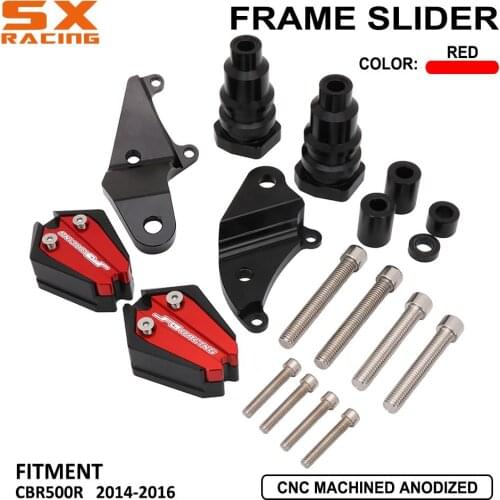 Motorcycle Aluminum Frame Crash Pad Slider Falling Cover Protector Guard For HONDA CBR500R CBR 500 RR 2014 2015 2016