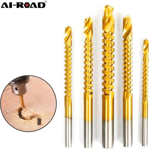 3/6pcs Cobalt Drill Bit Set Spiral Screw Metric Composite Tap Drill Bit Tap Twist Drill Bit Set Multi-function Metal Special