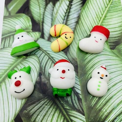 New Arrival Cute Christmas Kawaii Squishies Mochi Squishy Stress Relief Squeeze Fidget Toys for Kids Party Favors Birthday Gifts
