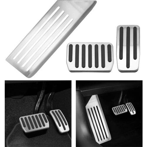 Aluminum Alloy Foot Pedal For Tesla Model 3 Car Accessories Rest Pedal Pads Cover Accelerator Gas Fuel Brake Pedal Car Styling