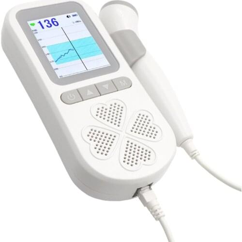 Rechargeable Ultrasound Baby Heartbeat Detector Monitor LED Digital Prenatal Pocket Fetal Doppler