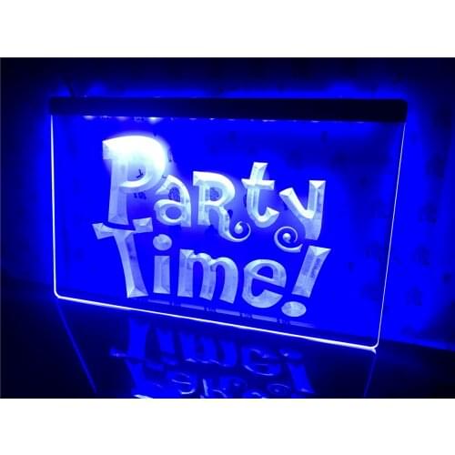 I749- Party Time Beer Bar Pub Club Led Neon Light Sign