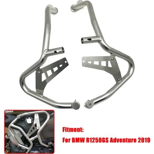 R1250GSA Stainless Steel Durable Upper Crash Bar Extensions Tank Guards Protection For BMW R1250GS LC ADV Adventure 2019 Bumper