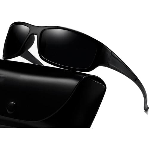 High-end Rectangule Driver Sun Glasses Polarized Mirror Sunglasses Custom Made Myopia Minus Prescription Lens -1 to -6