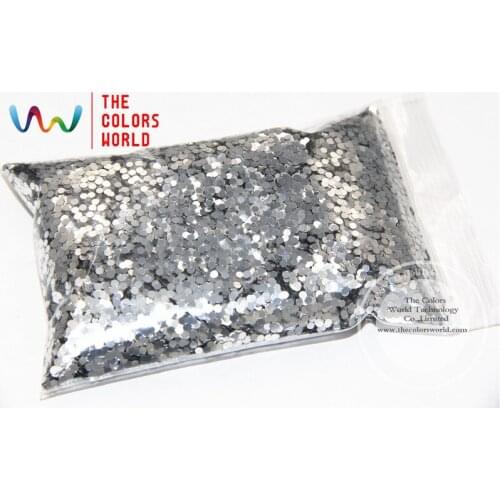TCM0100 Dot shape Bright Silver Sprinkling 2.0MM Color Glitter Metallic Colors Spangles for Art and Nail decoration DIY