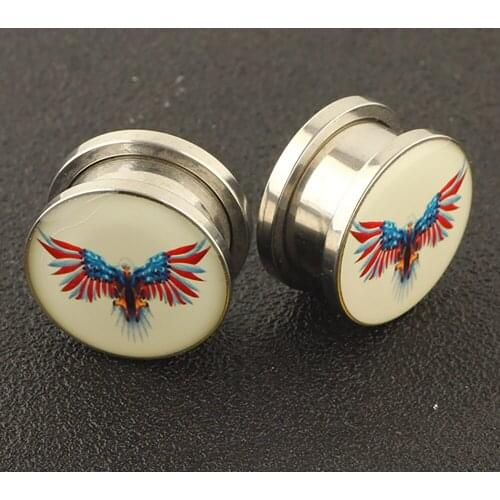 TIANCIFBYJS Wholesale 70/140pcs Ear Plugs Stretchers Lobe Expander Screw Logo Flesh Tunnels Earring Gauge 5-16mm Helix Piercing