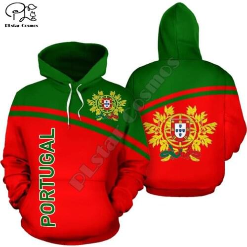 Men Portugal flag 3d print hoodie long sleeve Sweatshirts jacket women unisex pullover tracksuit with hood hoody autumn outwear