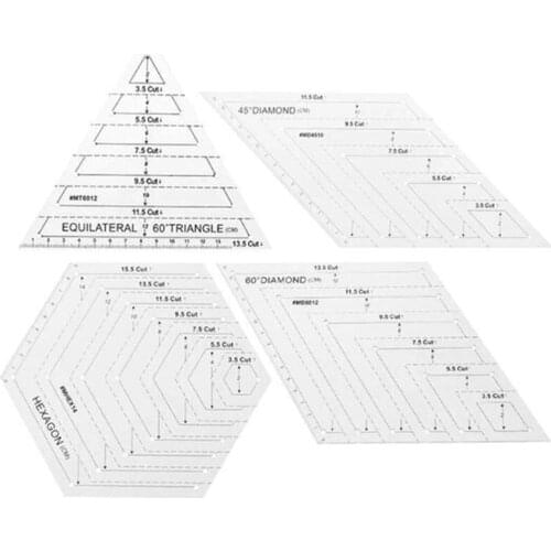 High Grade Acrylic Material Transparent Acrylic Patchwork Craft Quilting Ruler Cutting Rulers DIY Home Office Sewing Tools New