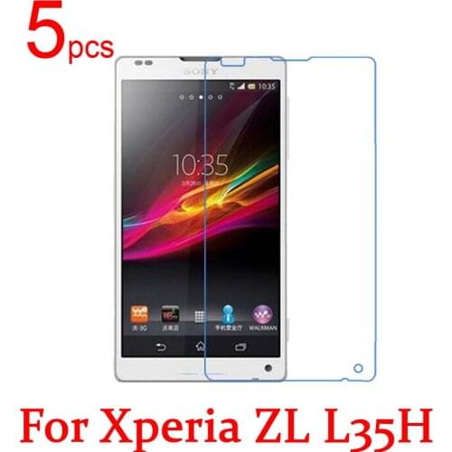 5pcs Ultra Clear Matte Nano LCD Screen Protector Film Cover For Sony Xperia ZL L L35H S36H C2104 C2105 C6503 C6502 Film + Cloth