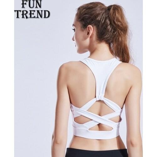 Women Sports Top Black Padded Push Up Sports Bra High Impact Yoga Bra Women Fitness Sport Underwear Gym Workout Running Tank Top