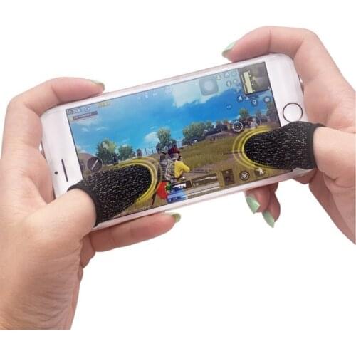1/2pcs Mobile Game Controller Fingertip Gloves Anti-slip Breathable Phone Game Fingertip Cover Anti-Sweat Finger Sleeve Set