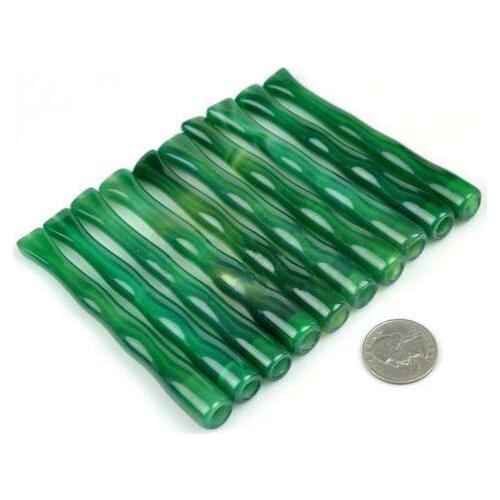 10pcs Handmade Green Agate Stone Cigarette Holders Wholesale