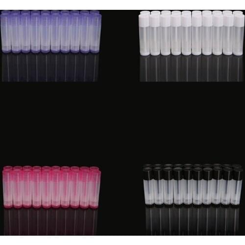 20pcs DIY Empty Colorful Lip Balm Lipstick Cream Tube Bottle Cosmetic Container