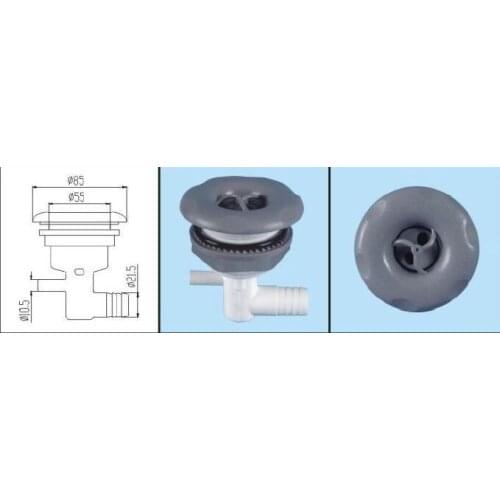 3.5 inch 88.5mm diameter surface pool & spa jets with Two hole Plastic or SS Version