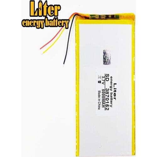 3 line 3870152 3.7V 5000MAH tablet battery brand tablet gm lithium Tablet polymer battery