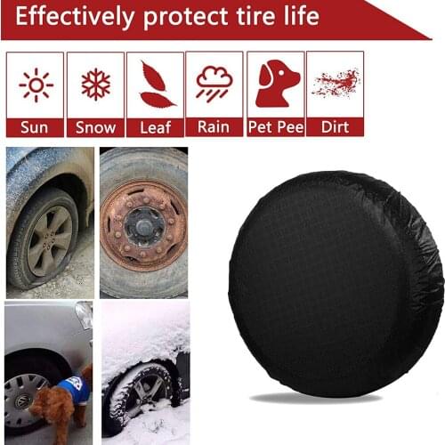 4pcs Car Wheel Tire Cover Protectors with Folding Storage Pouch for 27inch -29inch Dia