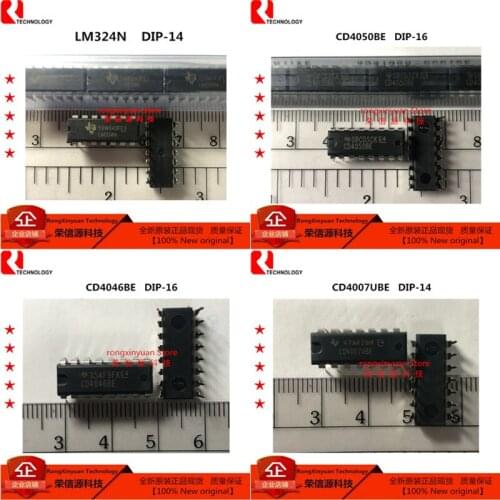 5 pcs/lot LM324N LM324 DIP-14 CD4050BE CD4050 DIP-16 CD4046BE CD4046 DIP-16 CD4007UBE CD4007 DIP-14 100% New original