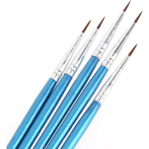 5Pcs Excellent Quality Nylon Hair Brush Hook Line Pen Artist Watercolor Acrylic Painting Drawing Art Pen Paint Brush Nylon Brush