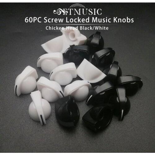 60pcs Chicken Head Electric Guitar Effect Pedal Knobs Guitar Amplfier Control Knobs Guitarra Potentiometer Knob