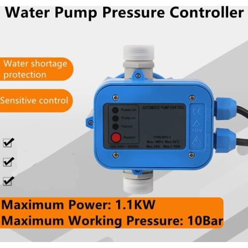 Professional Automatic Water Pump Pressure Controller Electronic Switch Portable Auto Pressure Control Switch 10A 1.1KW 1Mpa 10B