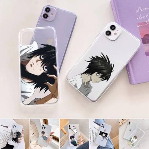 Death Note L Lawliet Phone Case Transparent for iPhone 11 12 6 7 8 Pro X XS Max XR Plus Silicone Soft TPU Clear mobile bags