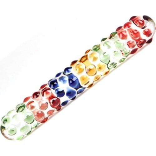 Colorful Pyrex Glass Crystal Dildo Prostate Massager Anal Butt Plug Sex Toys Adult Female Masturbator Products for Women Men Gay