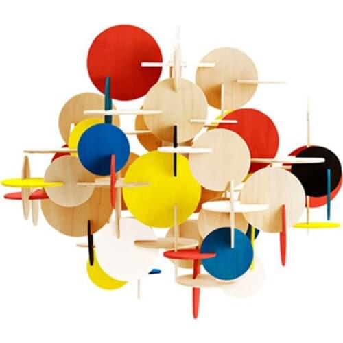 Children Bedroom Led Pendant Light Creative Diy Multi Color Wooden Art Decoration Lighting Hang Lamp Fixtures Free Shipping