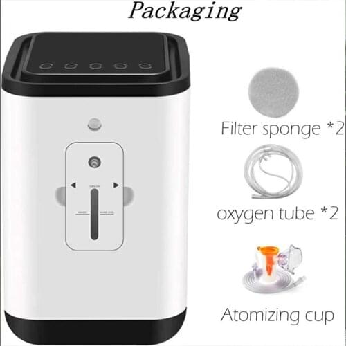 1-7L/min Oxygen Concentrator Machine Generator Portable Oxygen Making Machine Without Battery Air Purifier AC 220V/110V EC