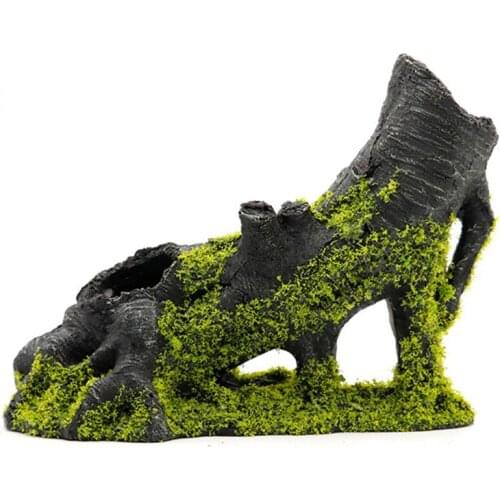 ​Moss Roots Aquarium Fish Tank Landscaping Decoration Vintage Home Resin Hideaway Shrimp Breeding Hiding Cave Shelter