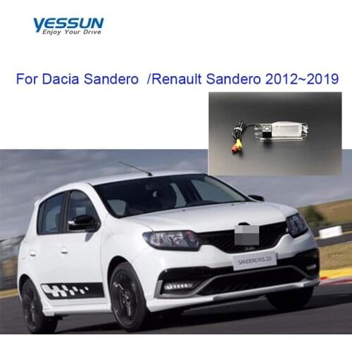 Yessun License plate rear camera For Dacia Sandero Renault Sandero 2012~2019 Car Rear View camera rca video cable reverse camera