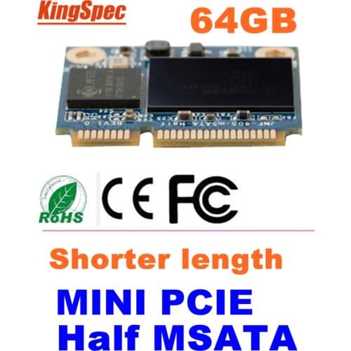 Kingspec Half mSATA ssd 64GB SATA III SATA II 2.5*3cm Module ssd hdd 64gb For Tablet PC hard disk max:ssd 128gb msata
