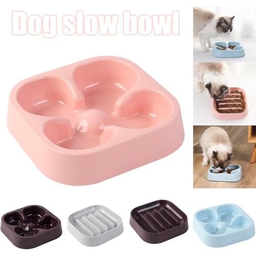 Dog Feeders Dog Slow Feeder Bowl No Choking Pet Slowing Eating Trainer Anti-Slip Licking Food Dispenser for Cat TS2
