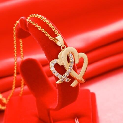 Gligli Small Necklaces For Women/Girl Gold Color Pendant Thin Chain Jewelry Ladies Festival Gift