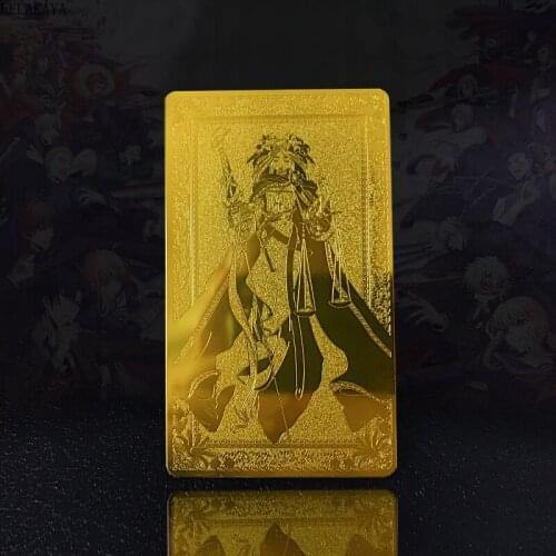 NEW Anime figure Fate Grand Order FGO Physical Gold Card Double Side Nero Jeanne d'Arc Style Cosplay Grade Collection Cards Doll