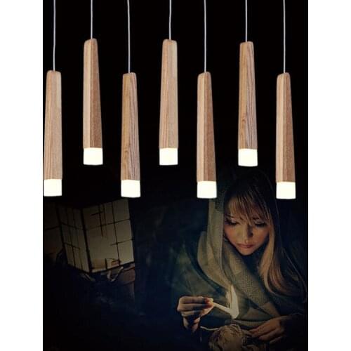 2017 New Modern Natural Wood Pendant Lights 110V 220V LED Pendant Lamp For Living Dinning Room Restaurant Home Lighting Fixtures
