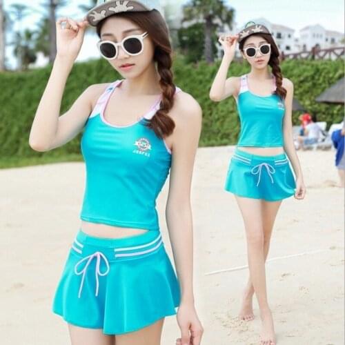 2018 New Sexy Swimsuit for Girls Plus Size Swimwear Two-piece Suits Bathing Suit Swim Girl Skirt Dress Swimdress Tankini