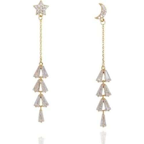 New Fashion Long Tassels Dangle Drop Korean Earrings For Women Geometric Round Heart Gold Earring Wedding 2021 Kolczyki Jewelry