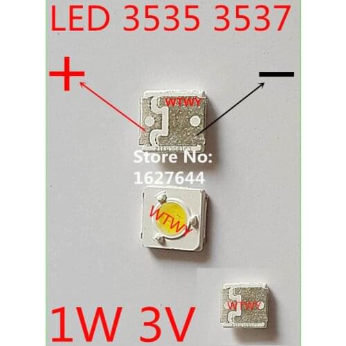 100pcs Original and new For LUMENS LED Backlight 3535 3537 1W 3V Cool white LED 3535 for LED LCD TV Backlight Application