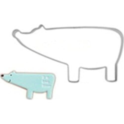 Stainless Steel Cookie Polar Bear Shape Cake Decorating Fondant Cutters Tools Gingerbread Man Metal Cookie Cutters Cookie Stamp