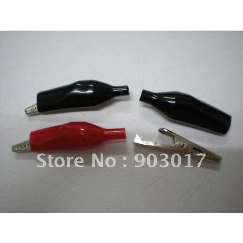 Alligator Clip Connector Middel-sized 35mm with Boot Clamp 50 Pcs Per Lot HIGH Quality