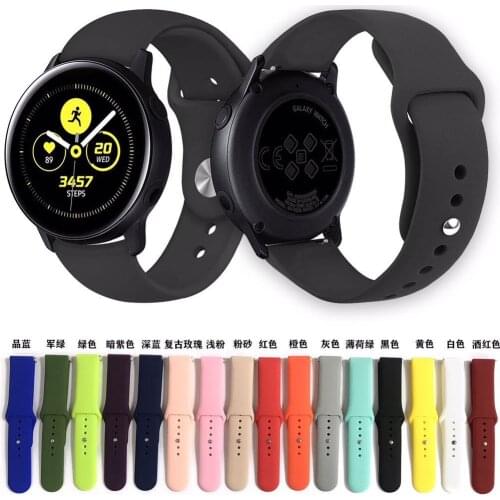 20mm/22mm Huawei watch GT 2/2e/pro strap For Samsung Gear S3/S2/Sport Silicone bracelet Galaxy watch 3/46mm/42mm/Active 2 band