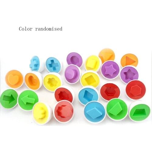 Pretend Puzzle Smart Eggs Baby Kid Egg Learning Puzzles 6/4/2/1PC Egg Education Learning toys Mixed Shape Wise for Children
