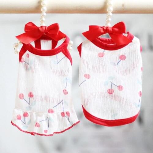 Pet Shirt Bowknot Design Sweat-wicking Sleeveless Dog Two-legged Vest for Summer Dog Costume Puppy Breathable Dog Clothes