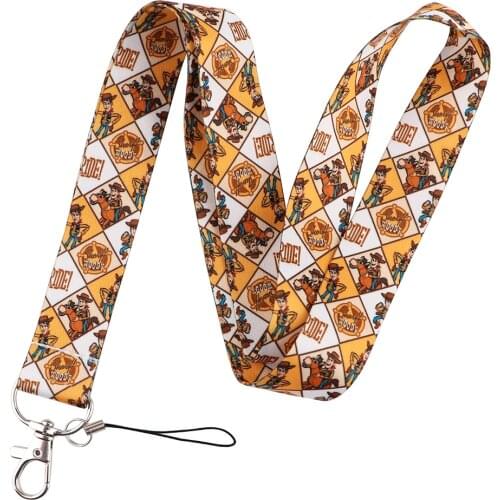 YQ204 Disney Toy Story Phone Lanyard Cowboy Woody Key Cord for Keys ID Badge Holder Hang Rope Keychain Lariat Neck Strap Gifts